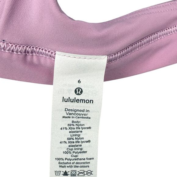 NWT LULULEMON Deep Sea Swim Top D Cup Size 6 Rose Mellow - Picture 6 of 9